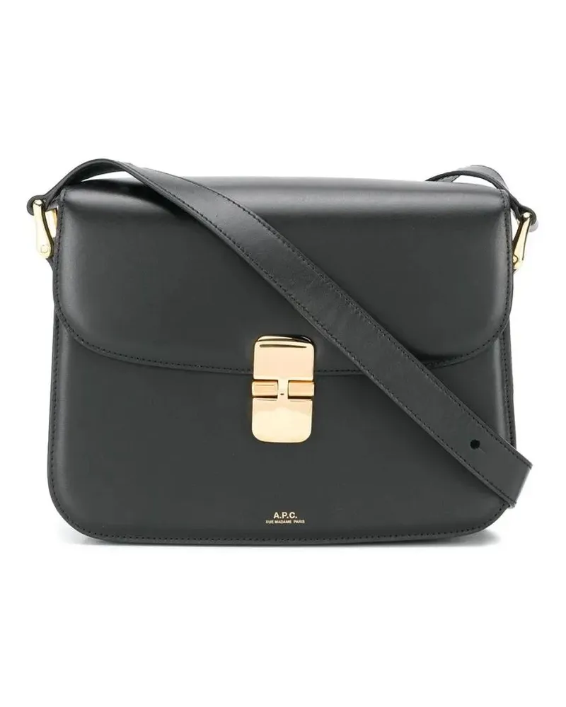 A.P.C. Hobo Bags Leather Cross Body Bag schwarz Schwarz