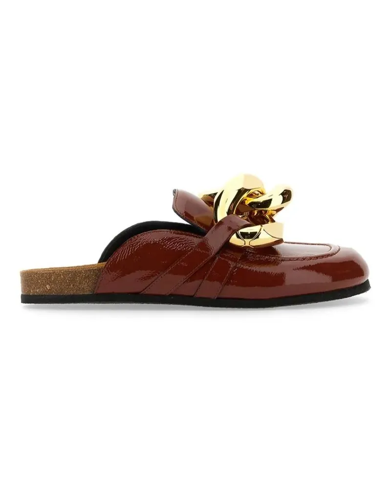 J.W.Anderson Slipper & Pantoletten Glossy Leather Mules braun Braun