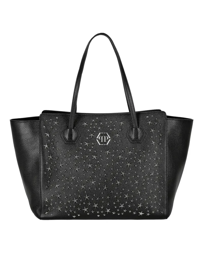Philipp Plein Hobo Bags Schultertasche Stars Mit Nietenverzierungen schwarz Schwarz