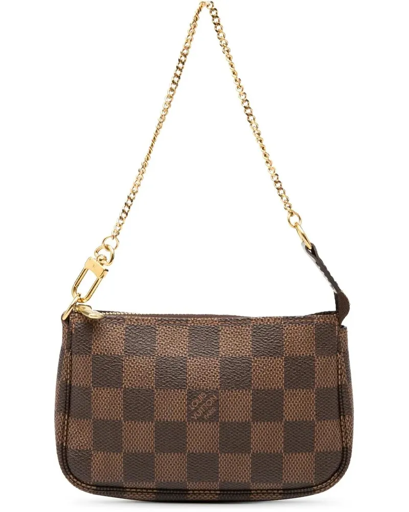 Louis Vuitton Crossbody Bags Damier Ebene Mini Pochette Accessoires braun Braun