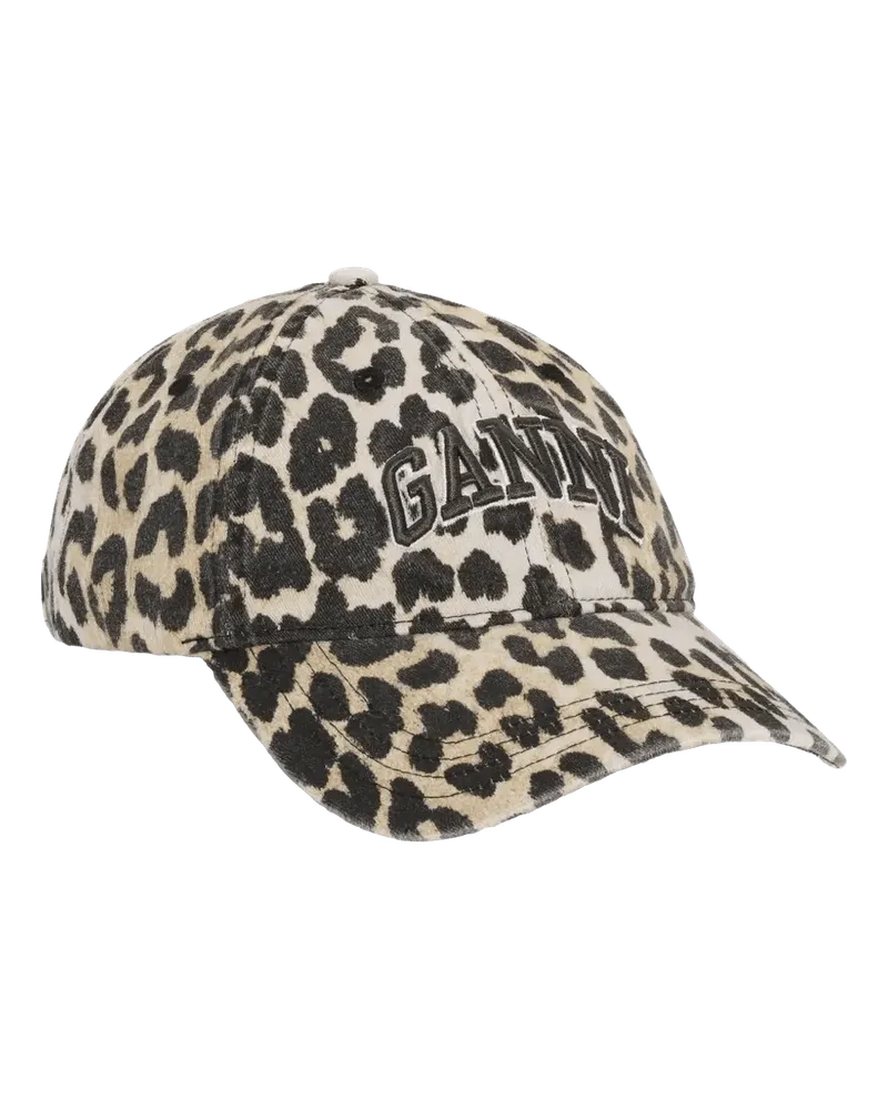 Ganni Caps & Mützen Baseballkappe mit Leoparden-Print leopardenmuster Leopardfarben