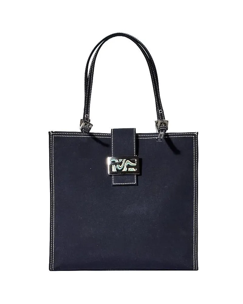 Fendi Shopper & Totes Tote Square Mm Denim Blue schwarz Schwarz