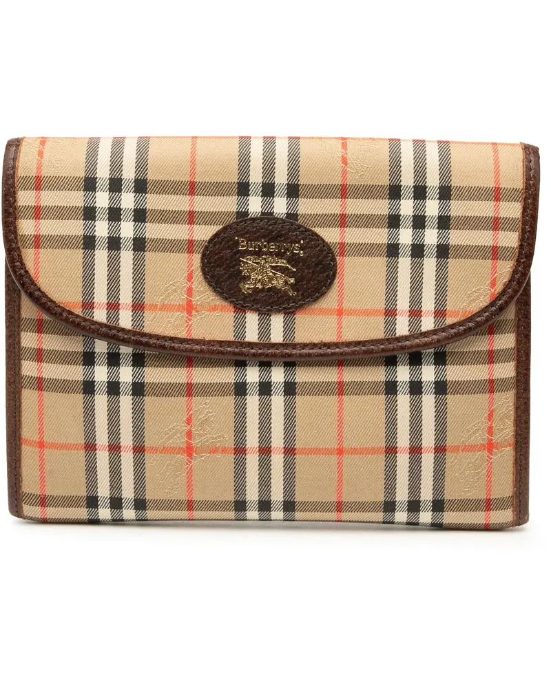Burberry Kosmetiktaschen Haymarket Check Canvas Pouch braun Braun