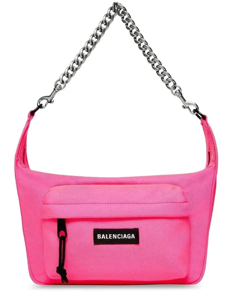 Balenciaga Crossbody Bags Raver Medium Chained Shoulder Bag rosa Gold