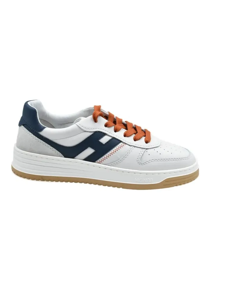 Hogan Low-Top Sneaker White And Orange Low Sneakers With Chunky Sole weiß Weiß