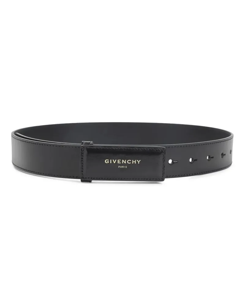 Givenchy Gürtel Black Calf Leather Belt With Polished Finish schwarz Schwarz