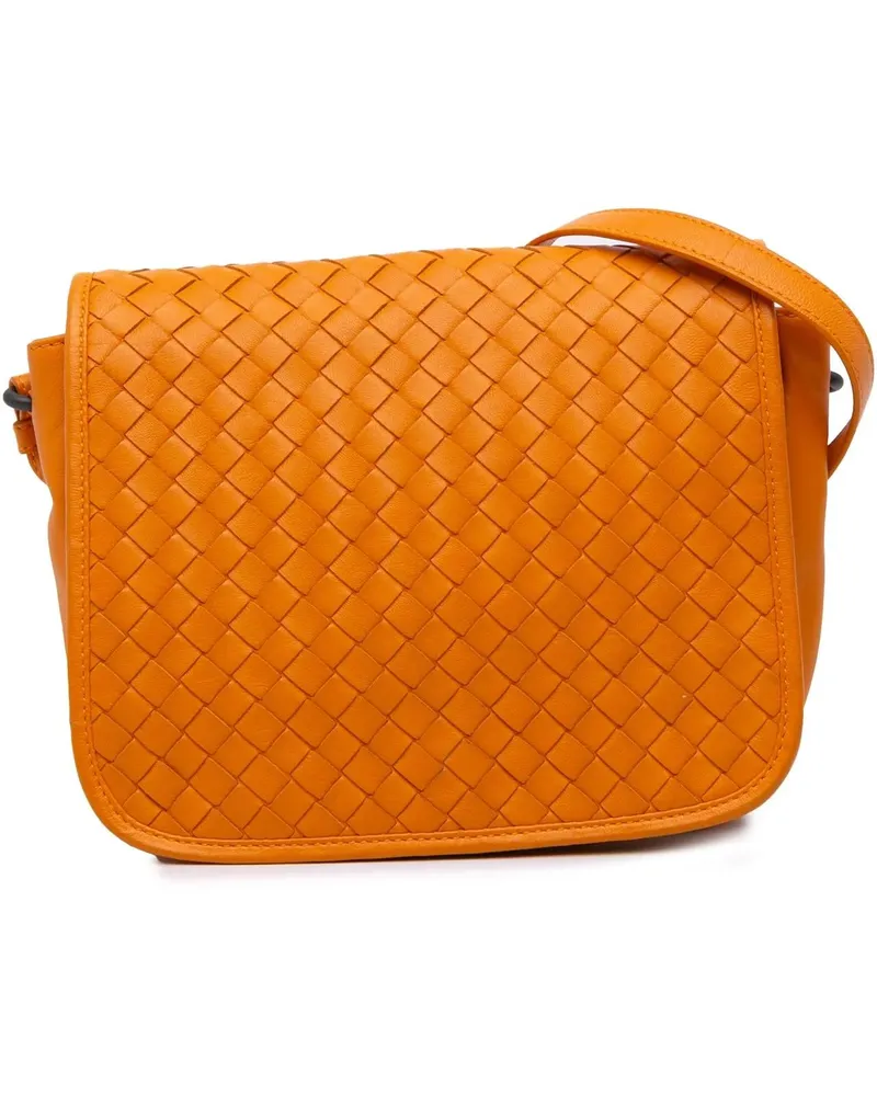 Bottega Veneta Hobo Bags Nappa Intrecciato Flap Crossbody orange Orange