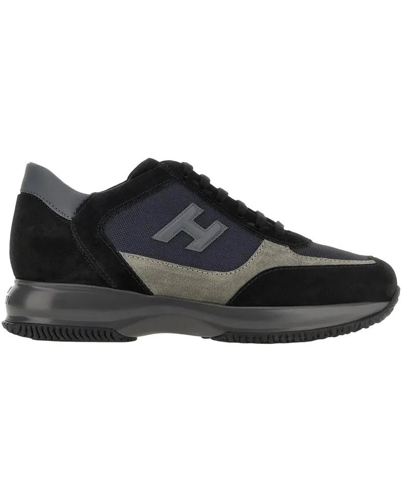 Hogan Flat Shoes Nero Grigio bunt Bunt