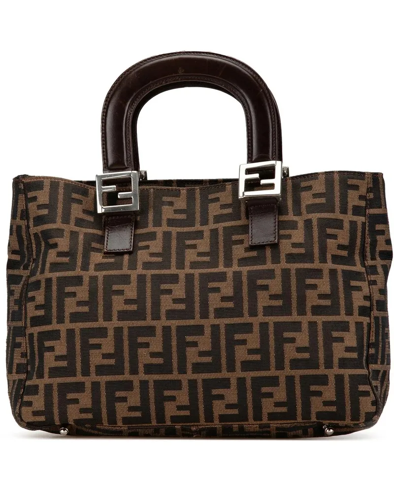Fendi Shopper Small Zucca Canvas Twins Tote braun Braun