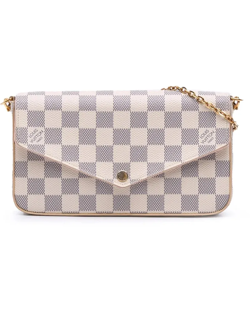 Louis Vuitton Hobo Bags Damier Azur Pochette Felicie weiß Weiß