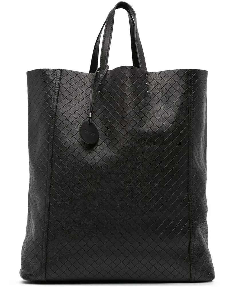 Bottega Veneta Shopper Leather Intrecciomirage Tote schwarz Schwarz