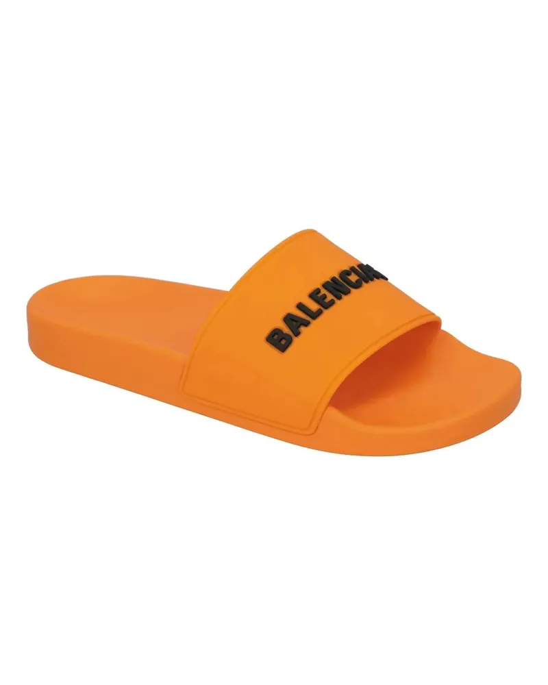 Balenciaga Sandalen Logo Pool Slide Orange orange Orange