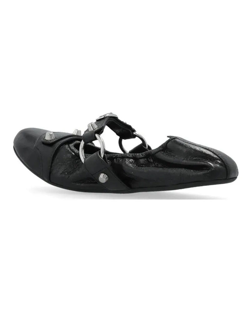 Balenciaga Minimalist Black Sandals With Understated Design schwarz Schwarz