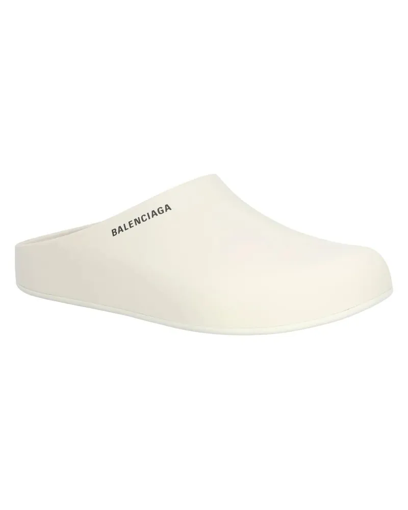 Balenciaga Slipper & Pantoletten Mule Slide In Nacre Beige weiß Weiß