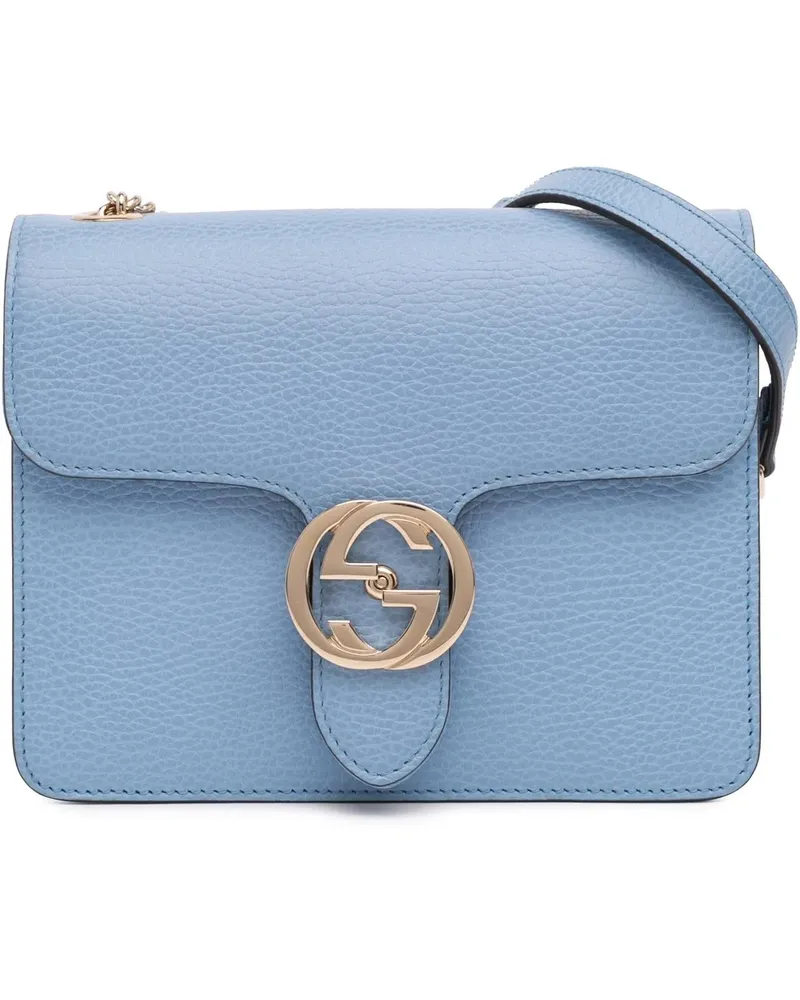 Gucci Hobo Bags 2016-2024 Small Dollar Calfskin Interlocking G Cro blau Blau
