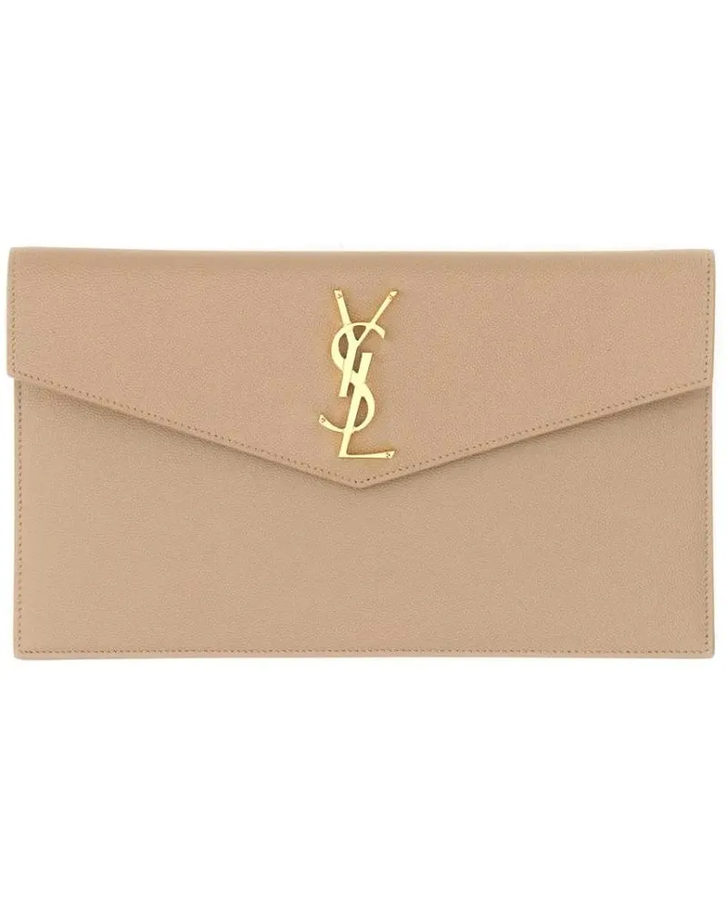 Saint Laurent Clutches "Uptown" Pouch beige Beige
