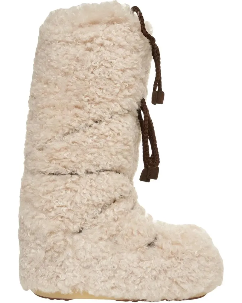 Moon Boot Stiefel Sheepskin boots 'ICON CURLY EXTRA' beige Beige