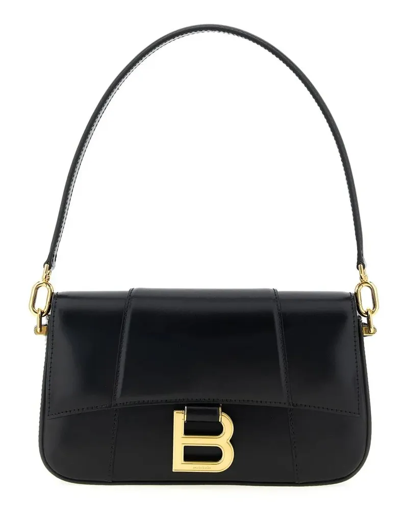 Balenciaga Hobo Bags 'Hourglass' Small Shoulder Bag schwarz Schwarz