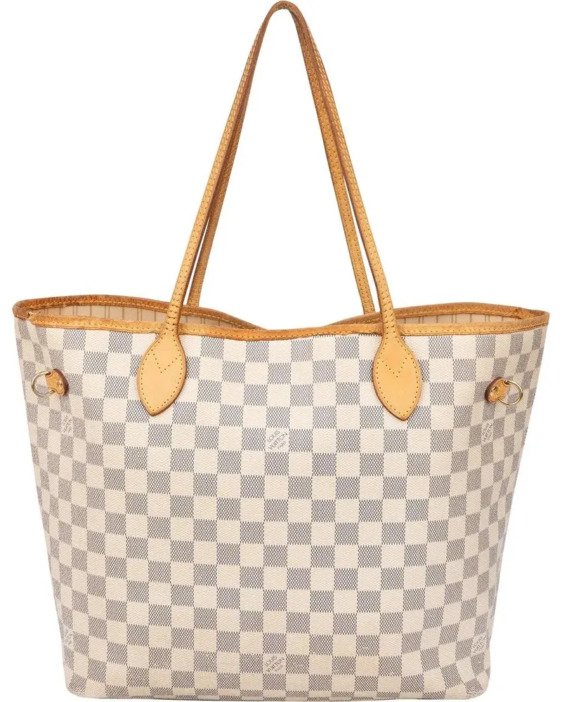 Louis Vuitton Crossbody Bags  Damier Azur Monogram Neverfull MM Sh weiß Weiß