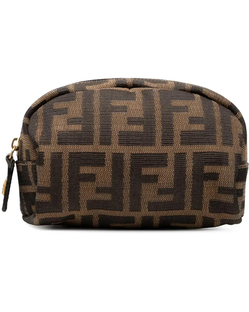 Fendi Kosmetiktaschen Zucca Canvas Pouch braun Braun
