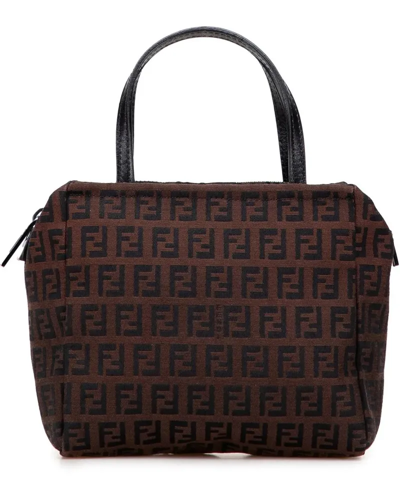 Fendi Crossbody Bags Mini Zucchino Canvas Handbag braun Braun