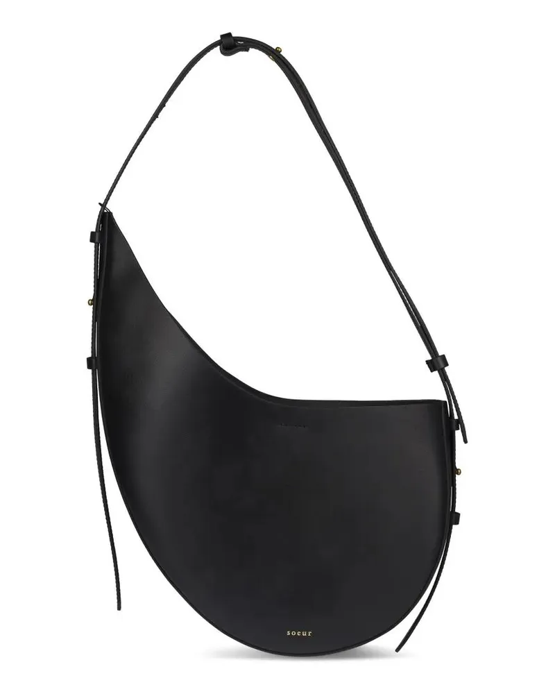Soeur Hobo Bags Crescent-Shaped Black Bag With Adjustable Strap schwarz Schwarz
