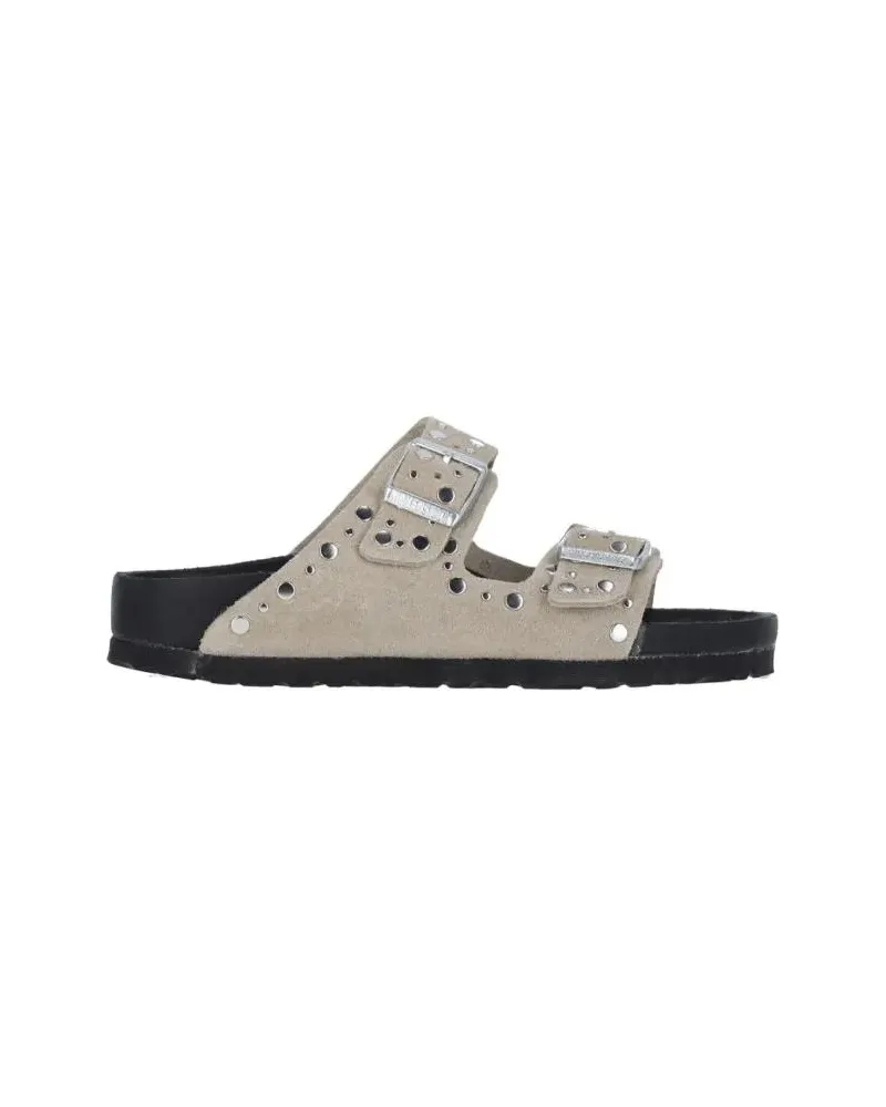 Birkenstock Sandalen "Arizona Rivet" Studded Sandals – Taupe grau Grau