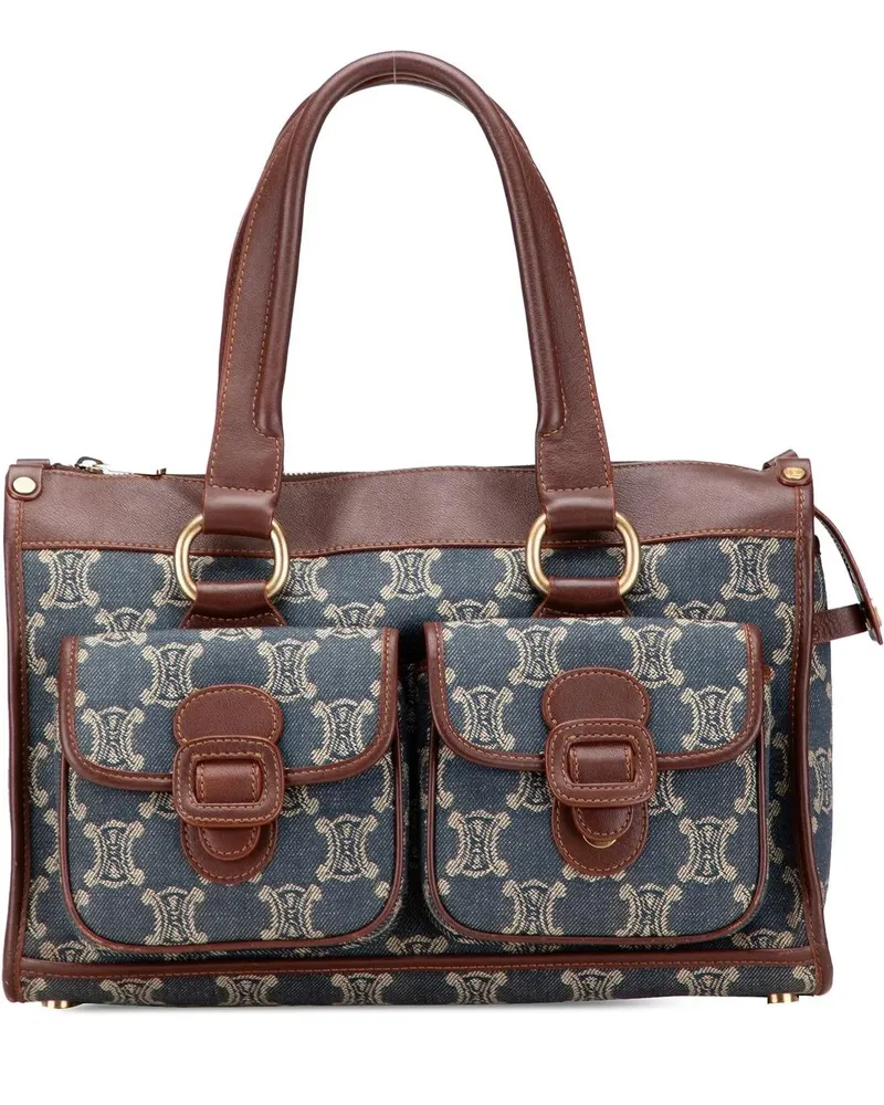 Celine Shopper Macadam Denim Tote blau Blau