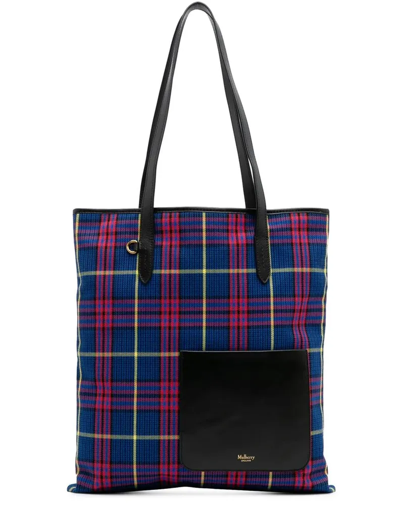 Mulberry Shopper Plaid Canvas Tote bunt Bunt