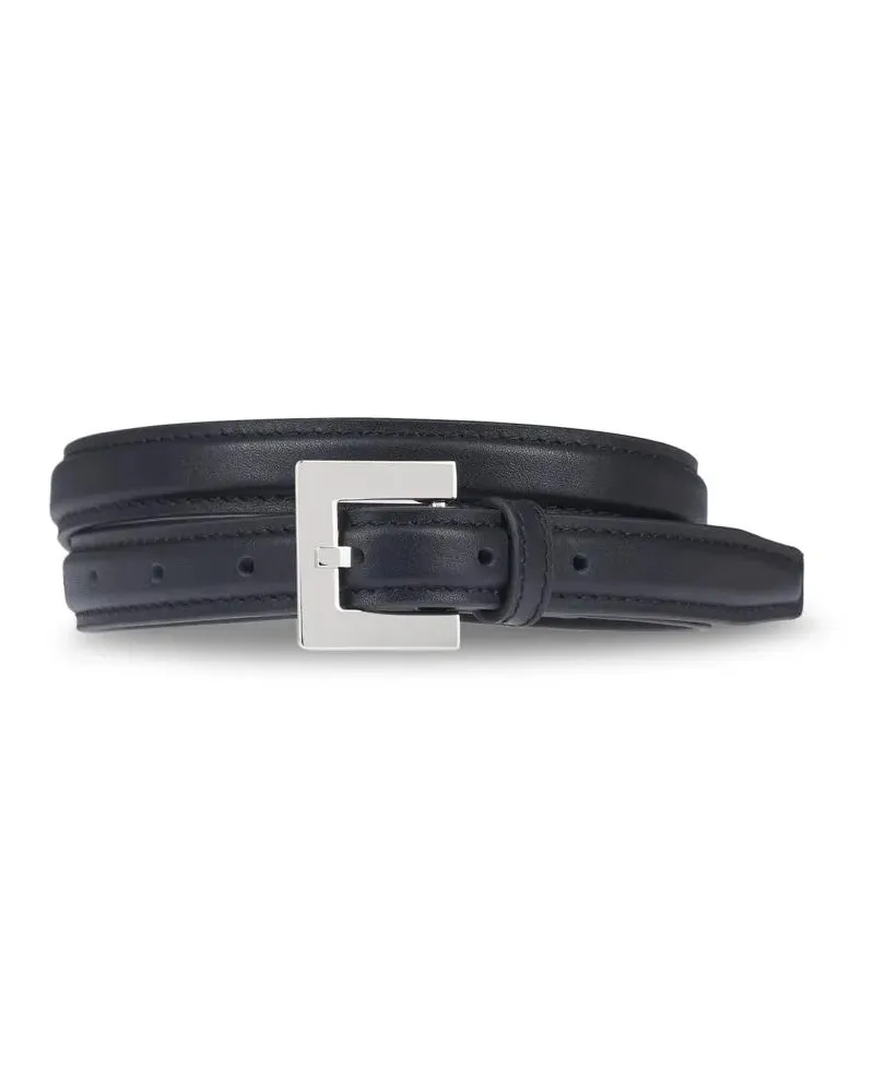 Anine Bing Gürtel Narrow Black Cow Hair Leather Belt grau Grau