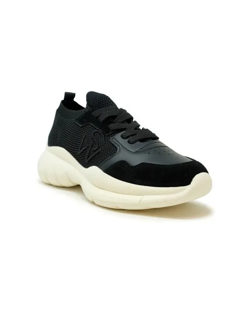 Stuart Weitzman Low-Top Sneaker Sh301 Black Calf Leather Sw 5050 Trainers schwarz Schwarz