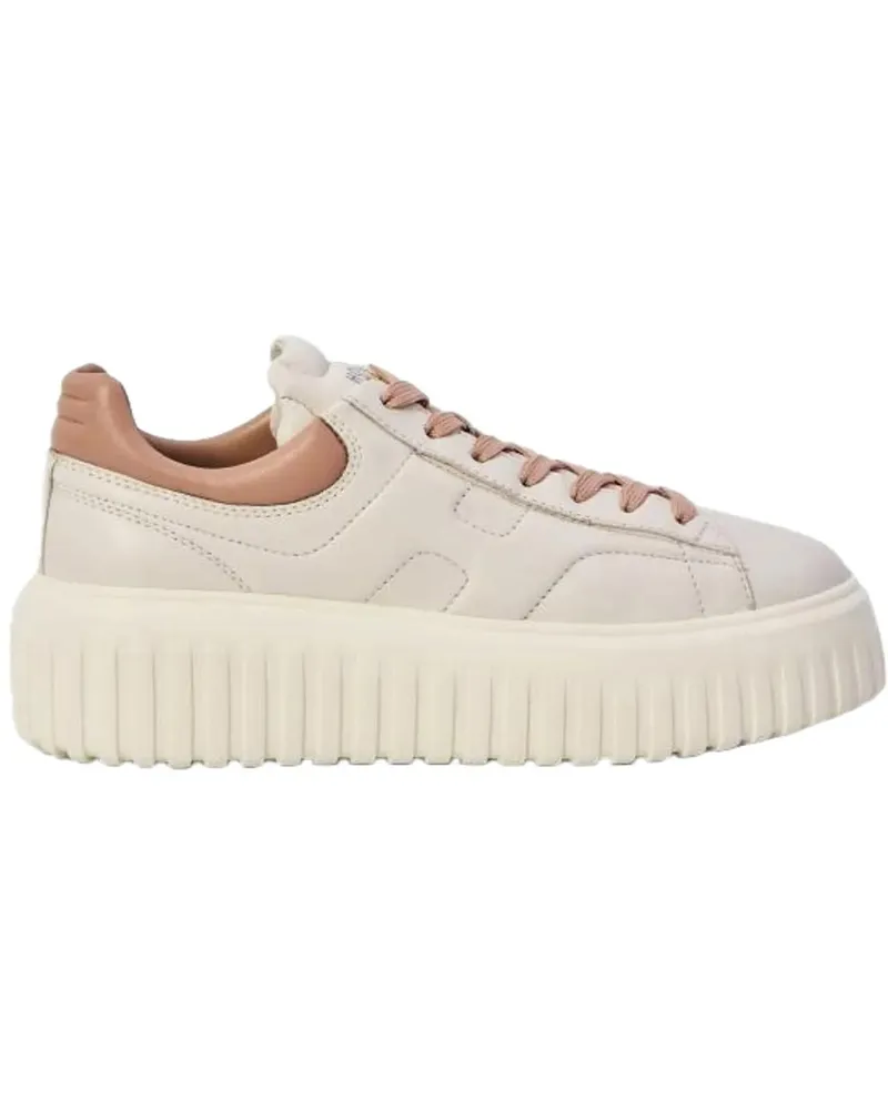 Hogan Low-Top Sneaker Flat Shoes Ivory weiß Weiß