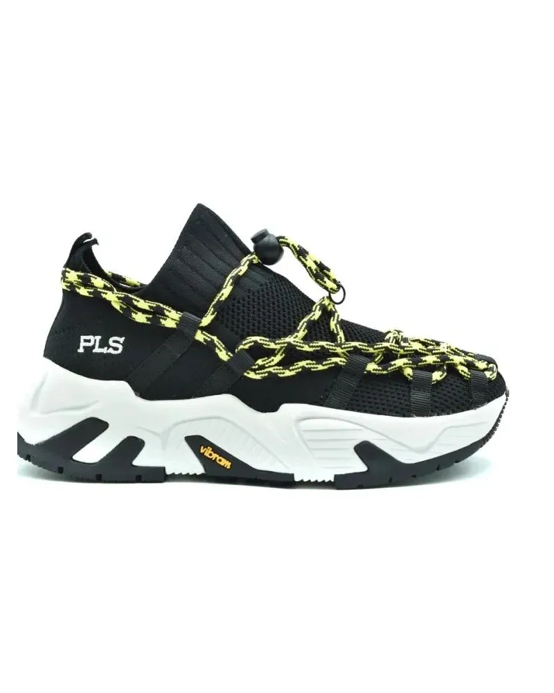 Philosophy Di Lorenzo Serafini Low-Top Sneaker Sporty Black Mesh Sneakers With Sole schwarz Schwarz