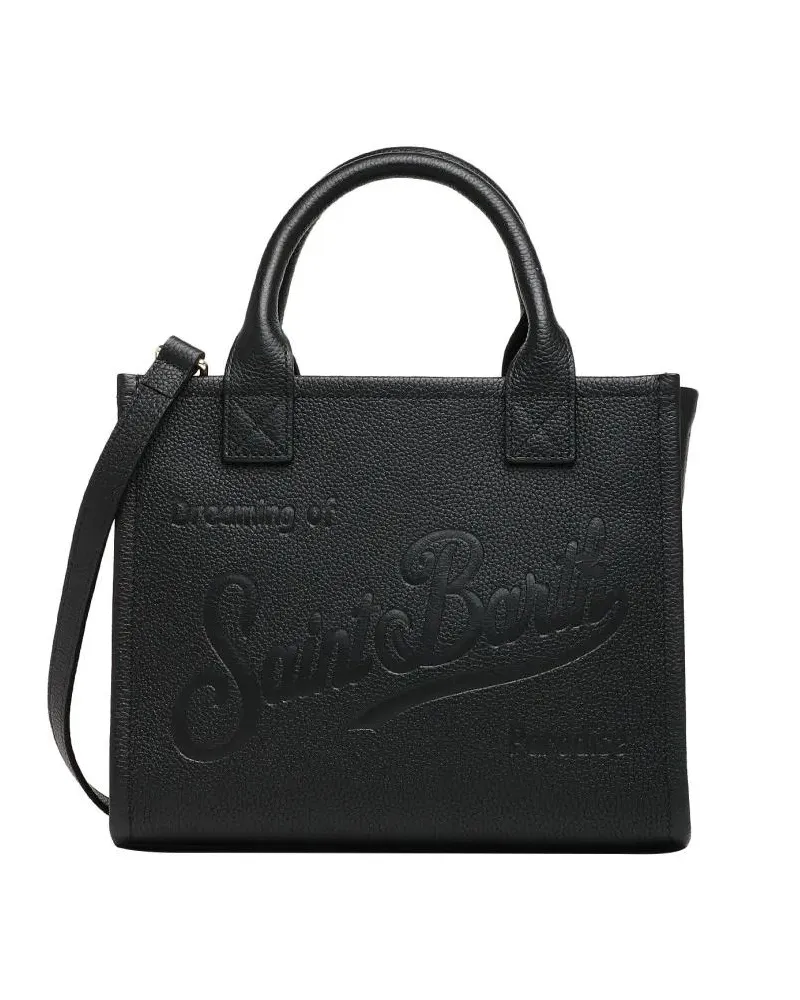 MC2 Saint Barth Shopper & Totes Rectangular Tote Bag With Embossed Branding And Ad schwarz Schwarz