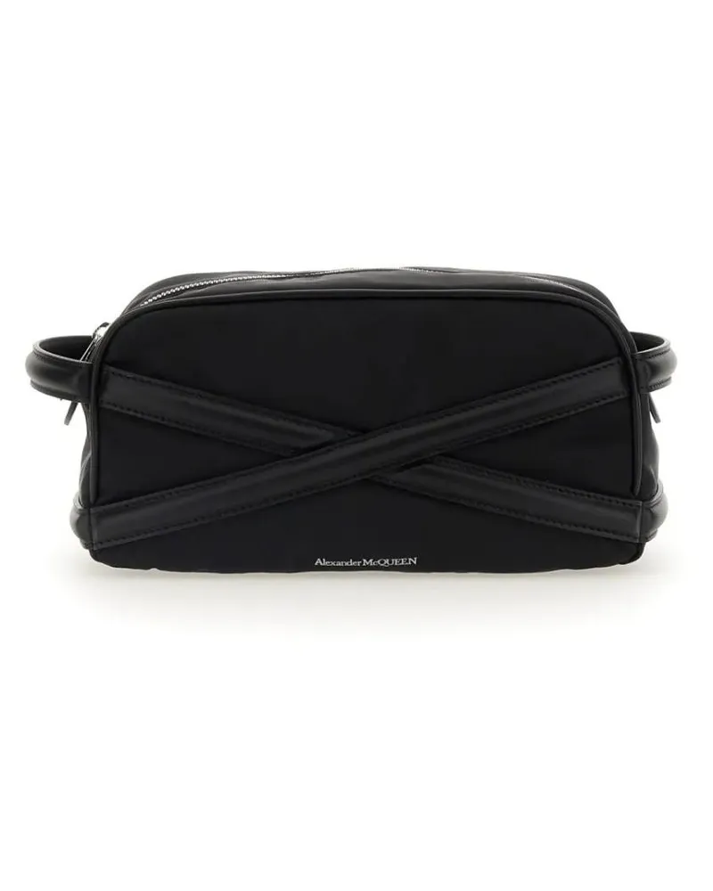 Alexander McQueen Crossbody Bags Beauty Case With Logo schwarz Schwarz