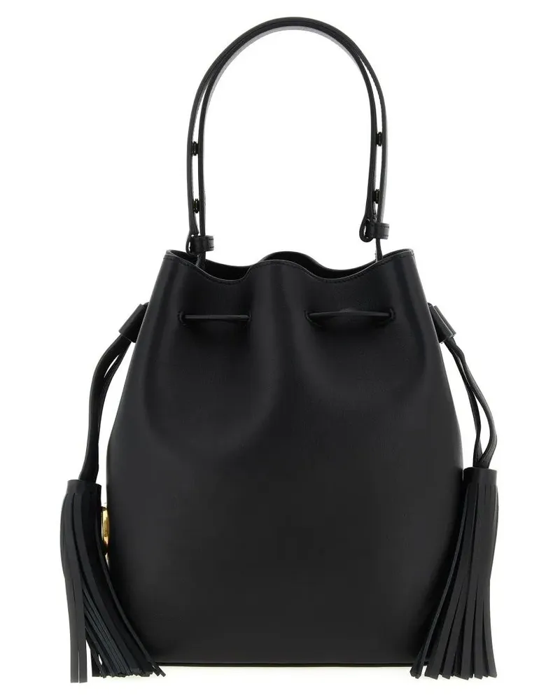 Valentino Garavani Beuteltaschen Vlogo Signature Shoulder Bag schwarz Schwarz