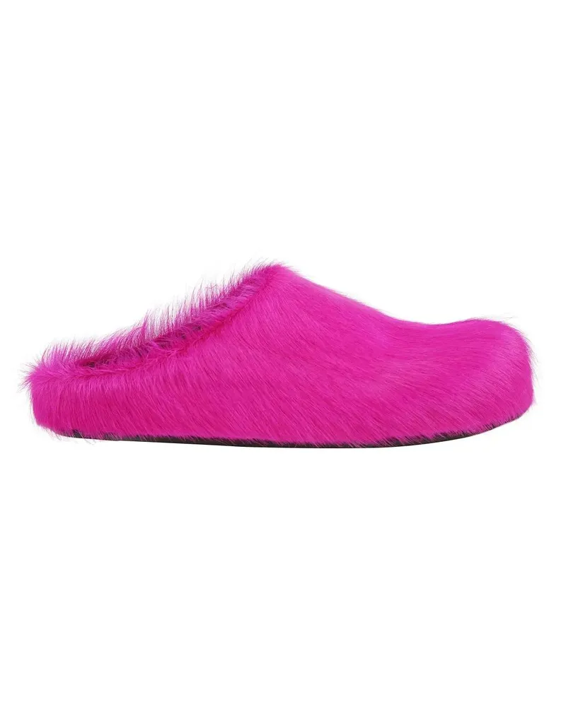 Marni Slipper & Pantoletten Colorful Calf Hair Slip-On Shoes pink Rosa