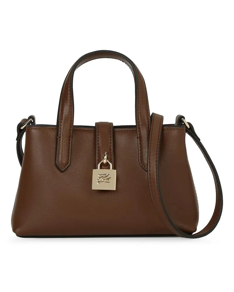 Karl Lagerfeld Crossbody Bags K/Autograph Mini-Umhängetasche mit Vorhängeschloss braun Braun