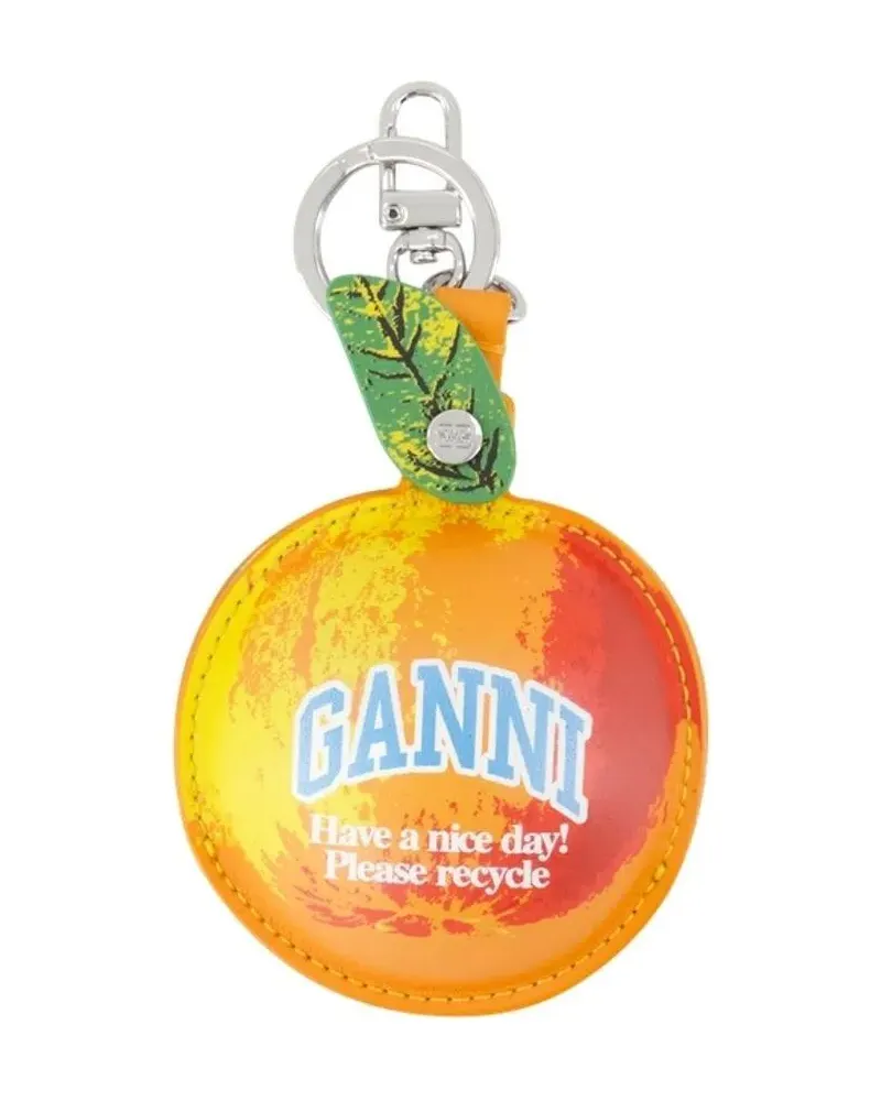 Ganni Portemonnaie Apple Wallet - Leather - Orange orange Orange