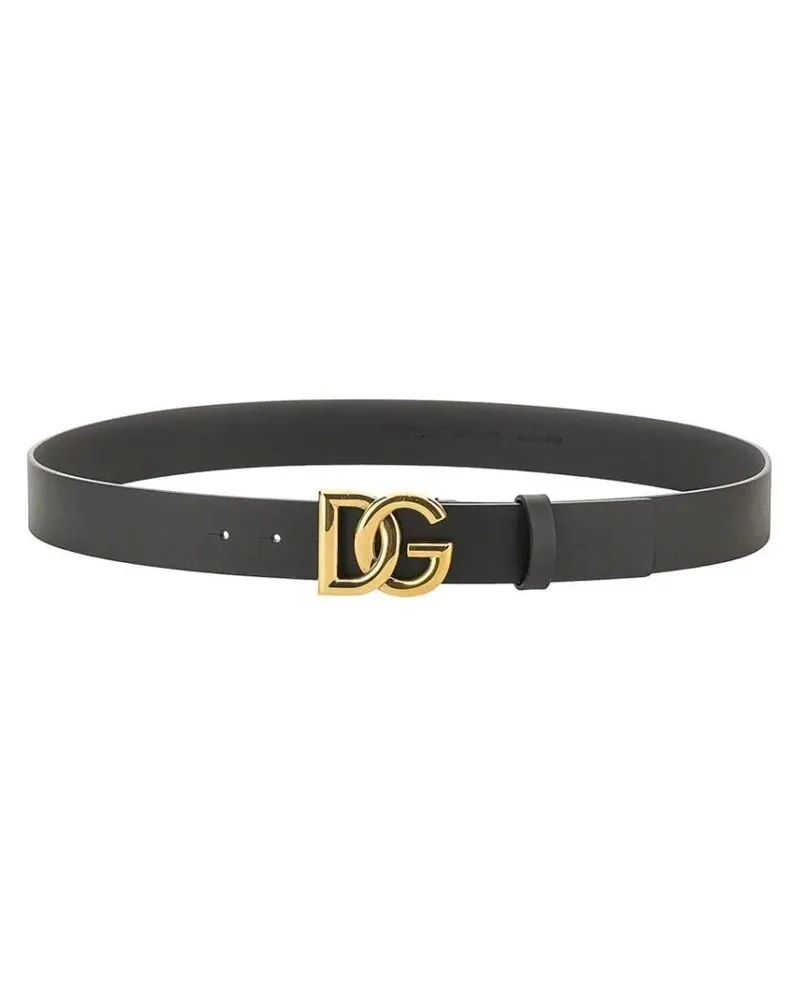 Dolce & Gabbana Gürtel Cintura In Pelle schwarz Schwarz