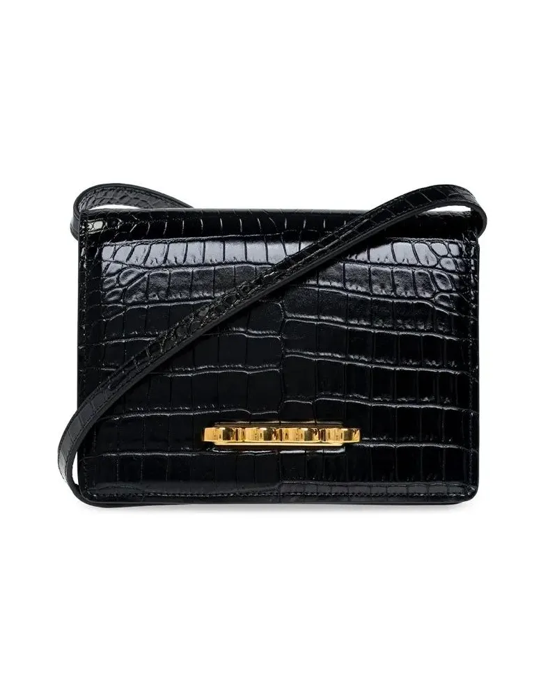 Alexander McQueen Hobo Bags The Four Ring Crossbody Bag schwarz Schwarz