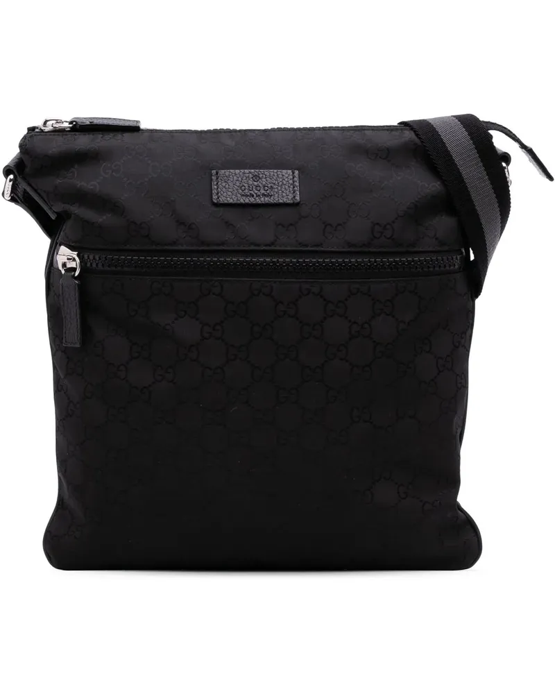 Gucci Hobo Bags GG NylonWeb Crossbody schwarz Schwarz
