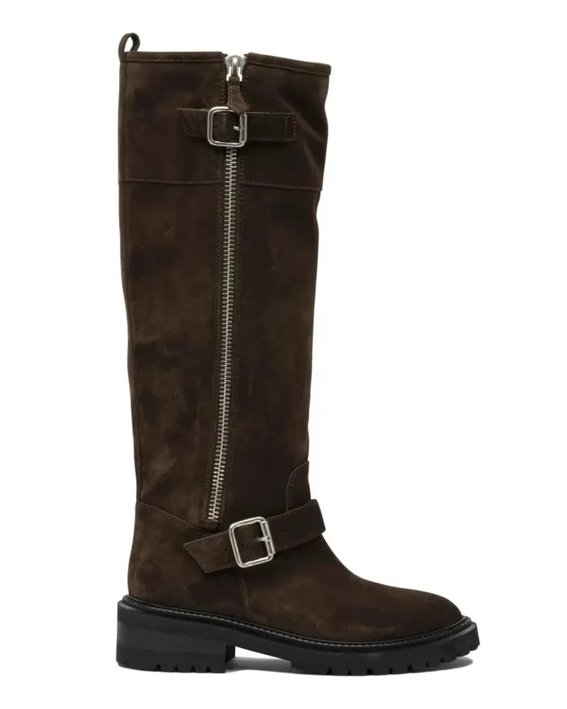 Via Roma 15 Stiefel High Zip Biker Boots With Adjustable Ankle Straps braun Braun