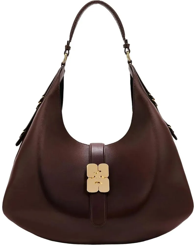 Ganni Crossbody Bags Dames Kat Bag Large Bruin braun Braun