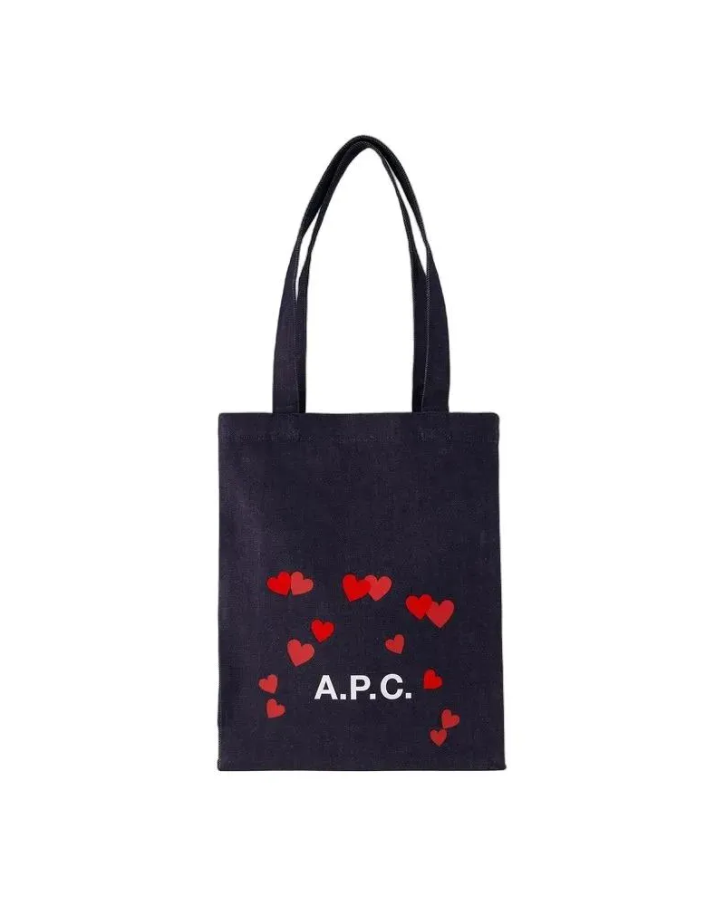 A.P.C. Shopper & Totes Lou Blondie Shopper Bag - Cotton - Blue blau Blau