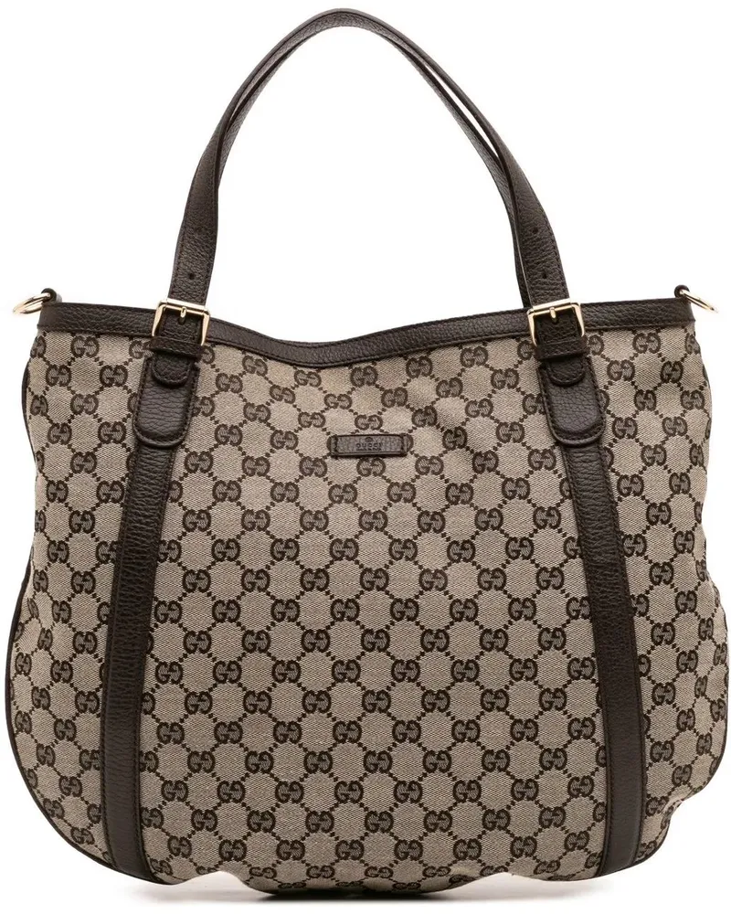 Gucci Hobo Bags GG Canvas Satchel braun Braun