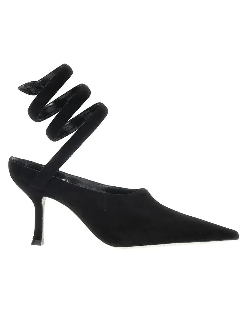 René Caovilla Slipper & Pantoletten 'Grace' Mules schwarz Schwarz