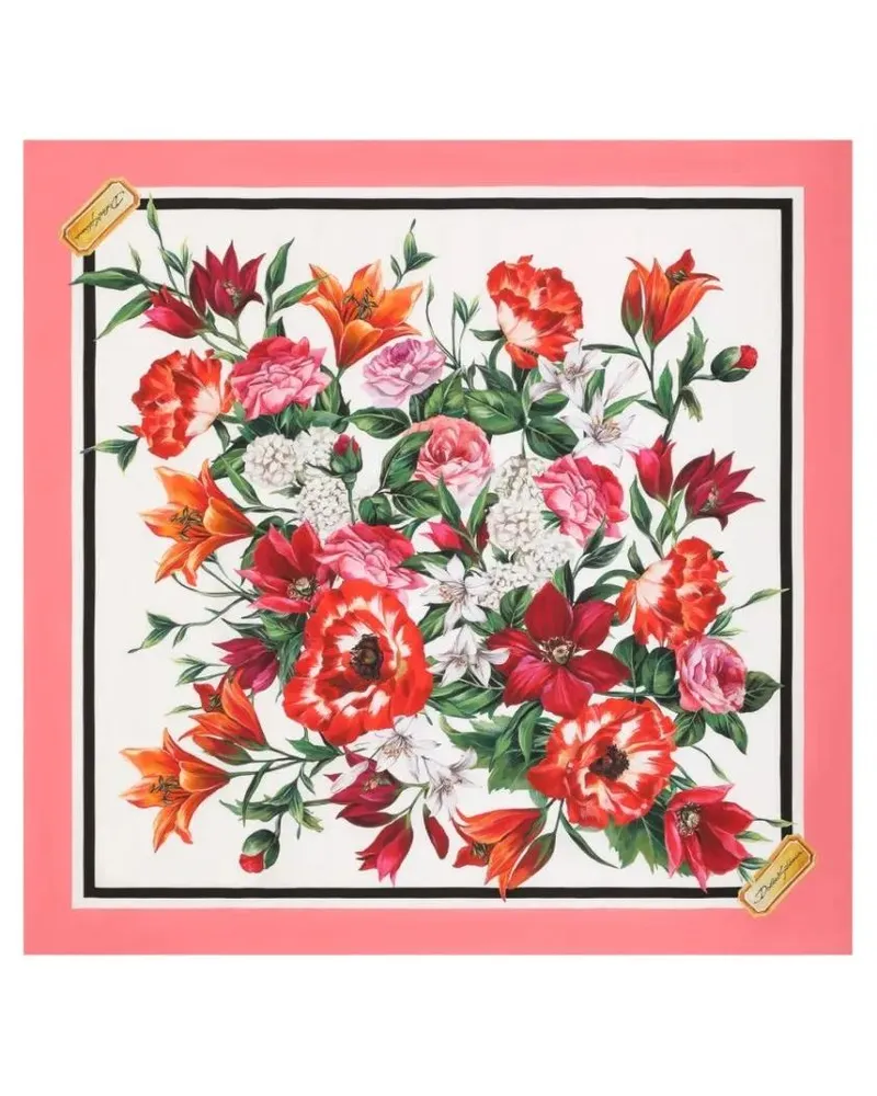 Dolce & Gabbana Tücher & Schals Silk Twill Floral Print Scarf bunt Bunt