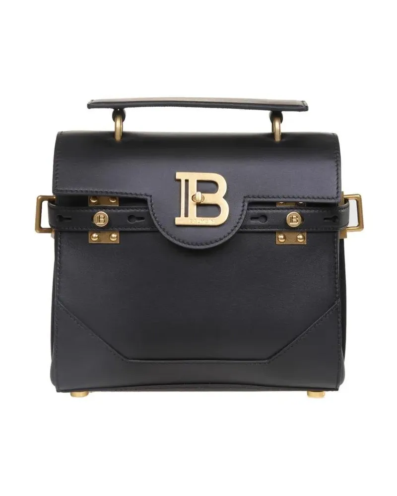 Balmain Hobo Bags B-Buzz 23 Bag In Black Leather schwarz Schwarz