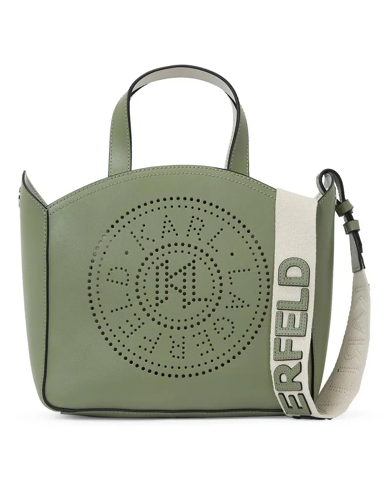 Karl Lagerfeld Shopper K/CIRCLE KLEINE TOTE-BAG MIT LOCHMUSTER grün Grün